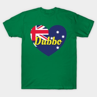 Dubbo NSW Australia Australian Flag Heart T-Shirt